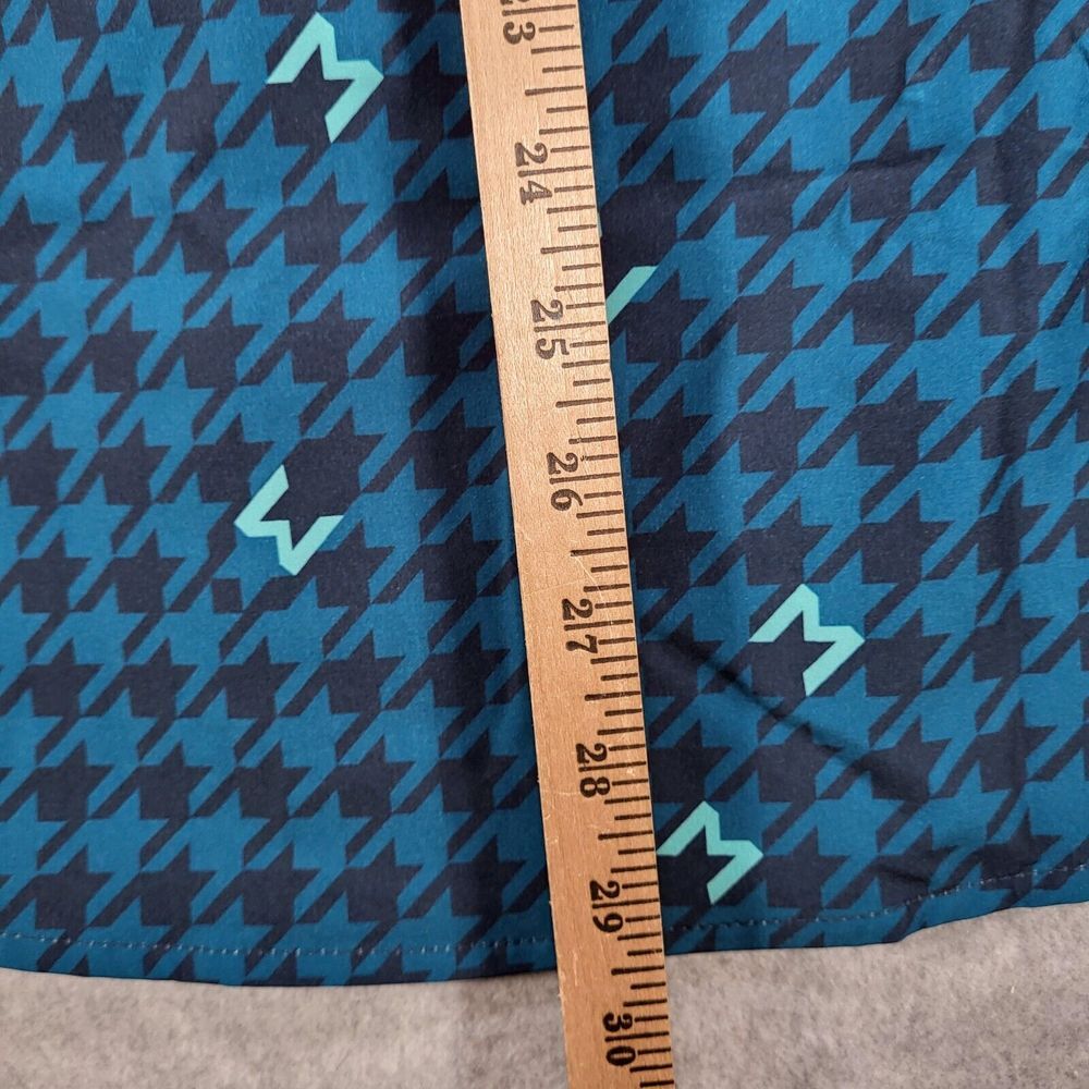 William Murray Houndstooth Long Sleeve Button Up‎ Shirt Mens Large Blue - Picture 8 of 9